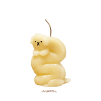 Image 1 of slug dog candle 