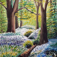 Image 2 of Sunlit Bluebell Way Print