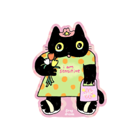 sensitive cat sticker
