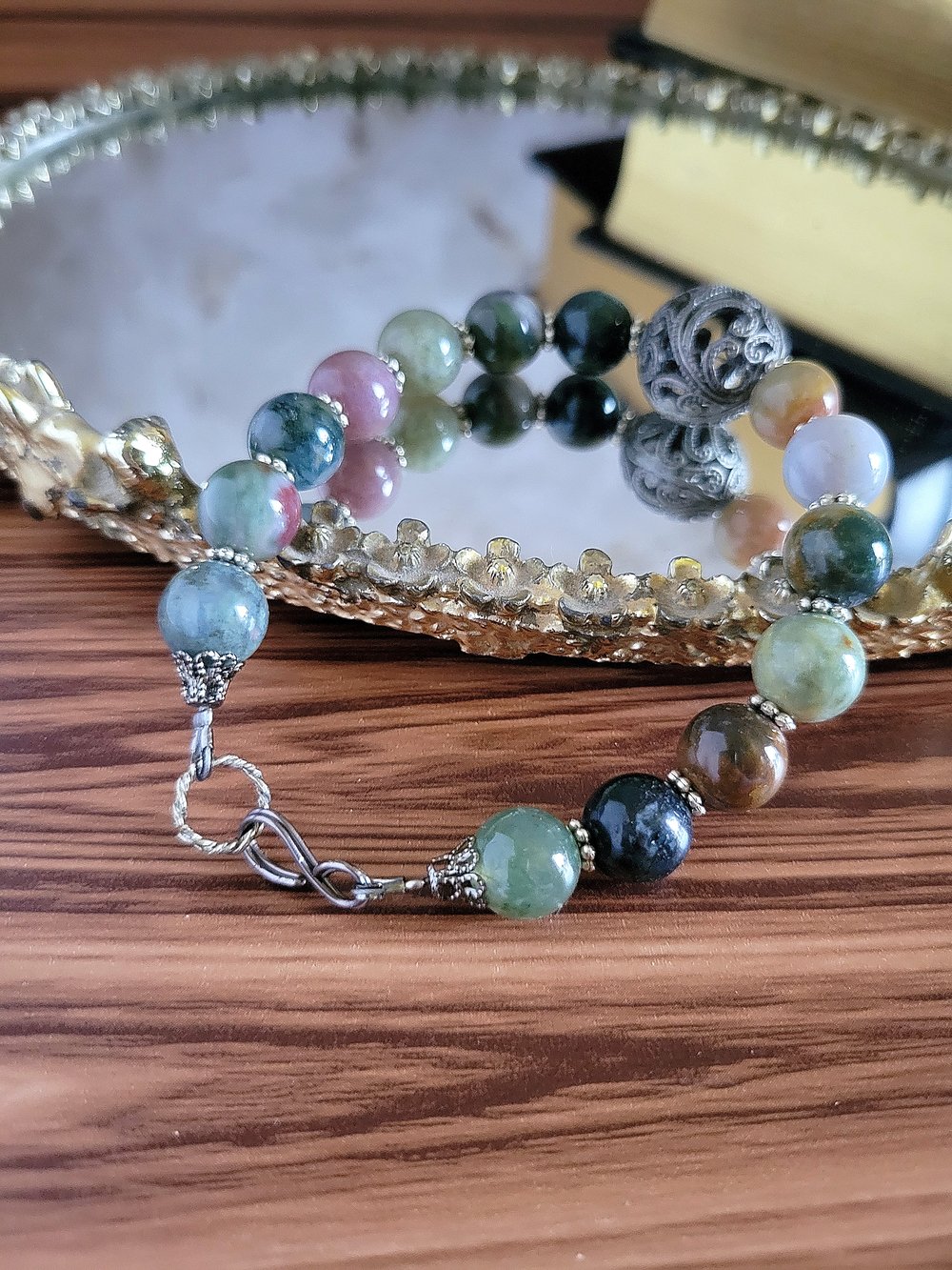 Image of Gothic Victorian Fancy Jasper Beaded Bracelet