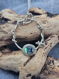 Image 4 of Ready to ship! 'Mystical Vines ' Sterling Silver Necklace with Abalone Shell 