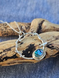 Image 2 of Ready to ship! 'Mystical Vines ' Sterling Silver Necklace with Abalone Shell 