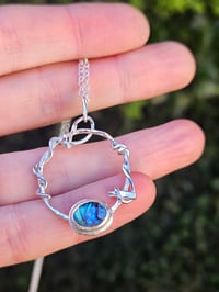 Image 1 of Ready to ship! 'Mystical Vines ' Sterling Silver Necklace with Abalone Shell 