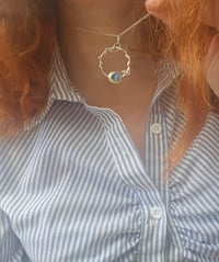 Image 9 of Ready to ship! 'Mystical Vines ' Sterling Silver Necklace with Abalone Shell 