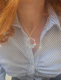 Image 3 of Ready to ship! 'Mystical Vines ' Sterling Silver Necklace with Abalone Shell 