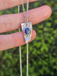 Image 1 of Ready to ship! ' Ocean Treasure ' Kyanite Gemstone and Sterling Silver Necklace 