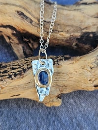 Image 2 of Ready to ship! ' Ocean Treasure ' Kyanite Gemstone and Sterling Silver Necklace 
