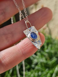 Image 4 of Ready to ship! ' Ocean Treasure ' Kyanite Gemstone and Sterling Silver Necklace 
