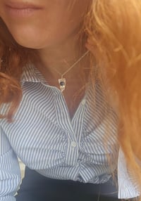 Image 10 of Ready to ship! ' Ocean Treasure ' Kyanite Gemstone and Sterling Silver Necklace 