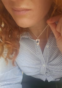 Image 12 of Ready to ship! ' Ocean Treasure ' Kyanite Gemstone and Sterling Silver Necklace 