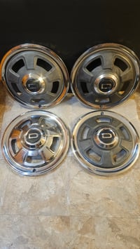 Image 1 of 240z Series 1 "D" Hubcaps - set of 4 - original - 001