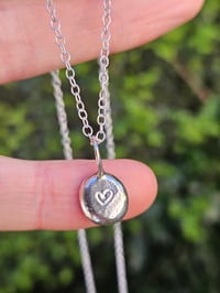 Image 1 of Ready to ship! ' Heart Pebble Necklace ' 