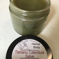 Image 2 of Tamanu Calendula Salve 2 oz Glass Jar 