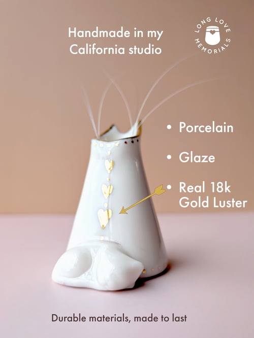 Image of Cat Whisker Holder, Keepsake Vase