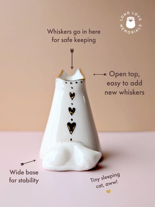 Image of Cat Whisker Holder, Keepsake Vase