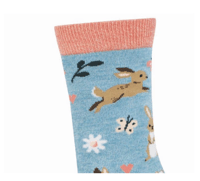 Image 2 of Love Me Some Bunny Bamboo Crew Socks