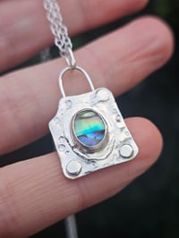 Image 2 of Ready to ship! Abalone Shell & Sterling Silver Necklace 