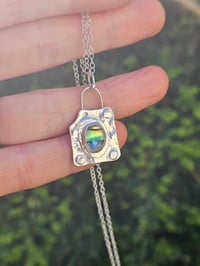 Image 4 of Ready to ship! Abalone Shell & Sterling Silver Necklace 