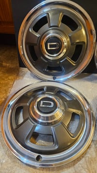 Image 2 of 240z Series 1 "D" Hubcaps - set of 4 - Original - 002