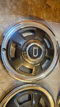 Image 5 of 240z Series 1 "D" Hubcaps - set of 4 - Original - 002