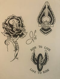 Image 1 of 1978 J.C. Fly National Tattoo production sheet 11x14