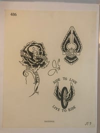 Image 2 of 1978 J.C. Fly National Tattoo production sheet 11x14