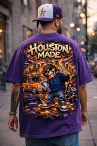 Image 1 of Houston Made Astros Graphic Tee – Bold Street Art H-Town Shirt