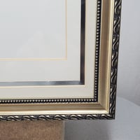 Image 4 of Embossed Wood Picture Frame, 8x10 Image Size Double Matted, #979