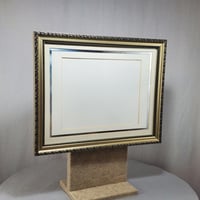 Image 7 of Embossed Wood Picture Frame, 8x10 Image Size Double Matted, #979