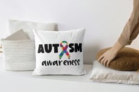 Image 4 of Autism Awareness Throw Pillows