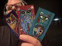 Tiny Free Verse Owls / 3-Piece Micro Art Set & Zine Series, Vol. 2 / #42 of 65