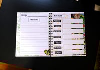 Image 2 of Handmade Weekly Meal Planner Notebook, recipe, ingredients, notes, grocery, gift