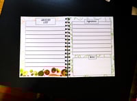Image 3 of Handmade Weekly Meal Planner Notebook, recipe, ingredients, notes, grocery, gift