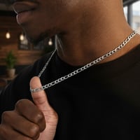 Image 2 of 5mm Silver Figaro Chain