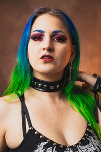 Image 2 of Faux Leather Studded Choker