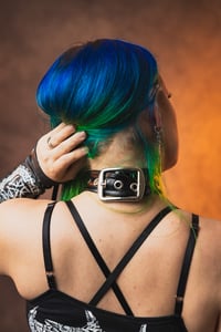 Image 3 of Faux Leather Studded Choker