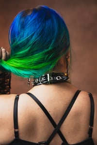 Image 4 of Holographic Vinyl Spiked Choker