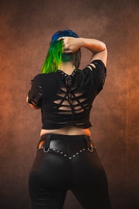 Image 6 of Small AC DC Slashed Tee