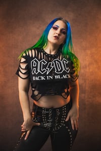 Image 4 of Small AC DC Slashed Tee