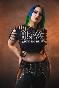 Image 5 of Small AC DC Slashed Tee