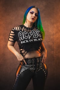 Image 1 of Small AC DC Slashed Tee