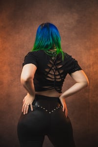 Image 3 of Small AC DC Slashed Tee