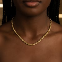 Image 2 of 6mm Gold Rope Chain