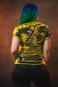 Image 3 of Small Wu-Tang Clan Tie Dye Slashed Tee