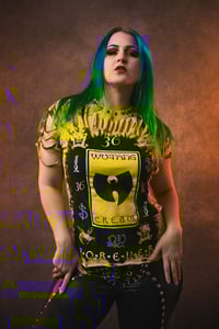 Image 1 of Small Wu-Tang Clan Tie Dye Slashed Tee