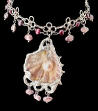 Image 2 of Spiky Pink Oyster Choker 