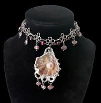 Image 3 of Spiky Pink Oyster Choker 