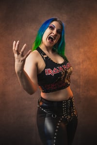 Image 8 of XS/S Iron Maiden Crop Top