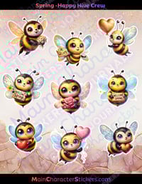 Spring- Happy Hive Crew Sticker Sheet