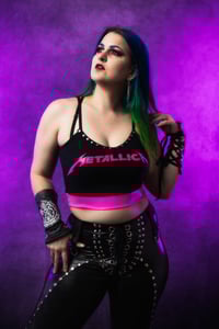 Image 2 of S/M Metallica Crop Top